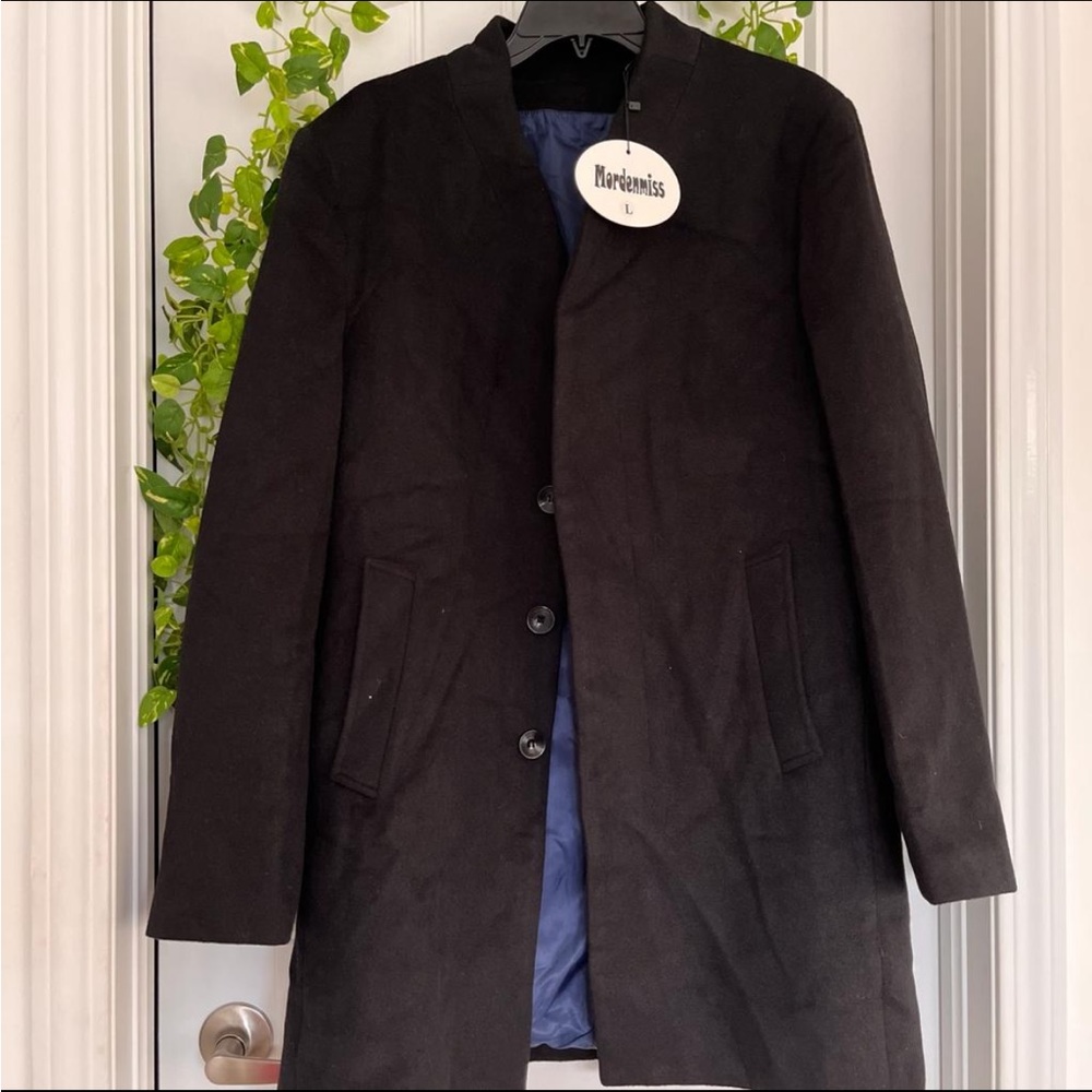 Men’s Black Wool Winter Coat